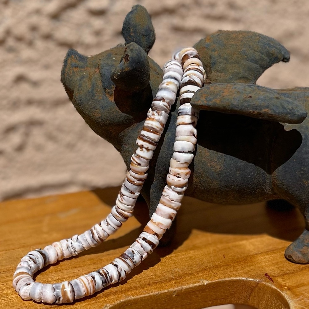 Hawaiian Large Tiger Puka Shells From Maui Sterling Clasp